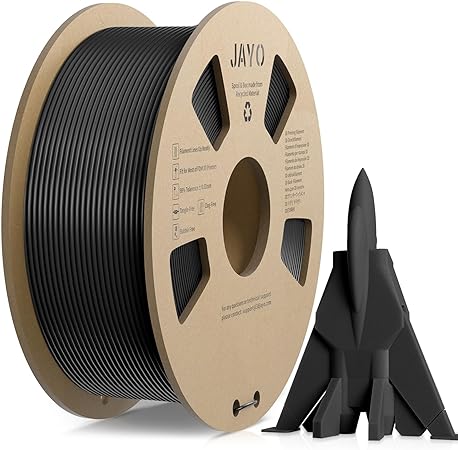 JAYO High Speed PLA Filament 1.75mm, PLA 3D Printer Filament for Fast Printing up to 600mm/s, High Flowable PLA Filament Dimensional Accuracy  /- 0.02mm, 1.1KG Spool(2.42 LBS), Black