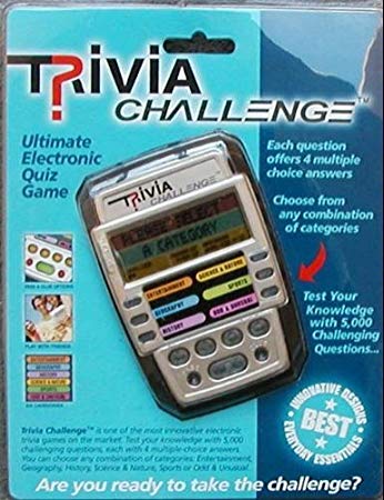 Handheld Electronic Trivia Quiz Game with 6 Categories