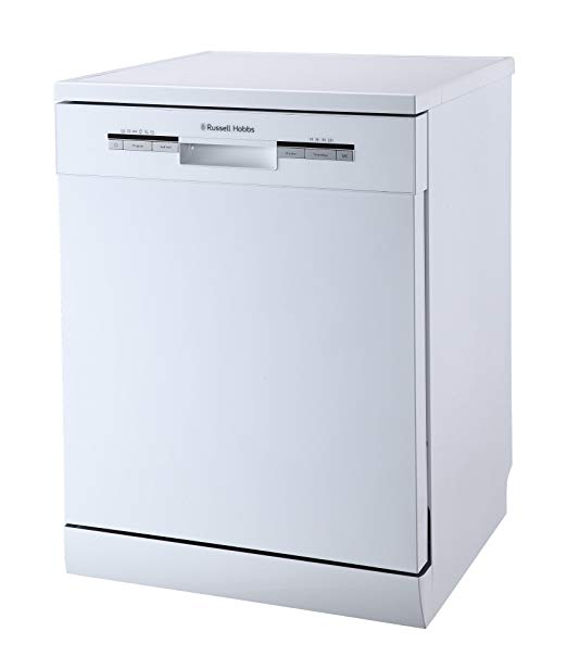 Russell Hobbs White Full Size, 60cm Wide Dishwasher, 12 Place Settings, RHDW3