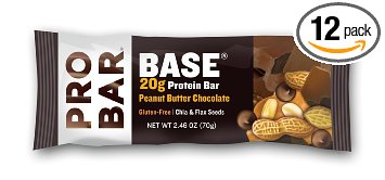 PROBAR BASE Protein Bar, Peanut Butter Chocolate, 2.46 Ounce (Pack of 12)