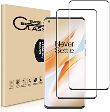 RHESHINE Oneplus 8 Pro Screen Protector, [2 pack] [3D Full Coverage][9H Hardness] [Scratch Resistant] Tempered Glass Screen Protector for Oneplus 8 Pro