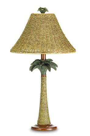 Koehler 37989 25.5 Inch Palm Tree Rattan Table Lamp