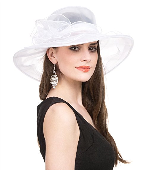 Saferin Women's Organza Church Derby Fascinator Bridal Cap British Tea Party Wedding Hat