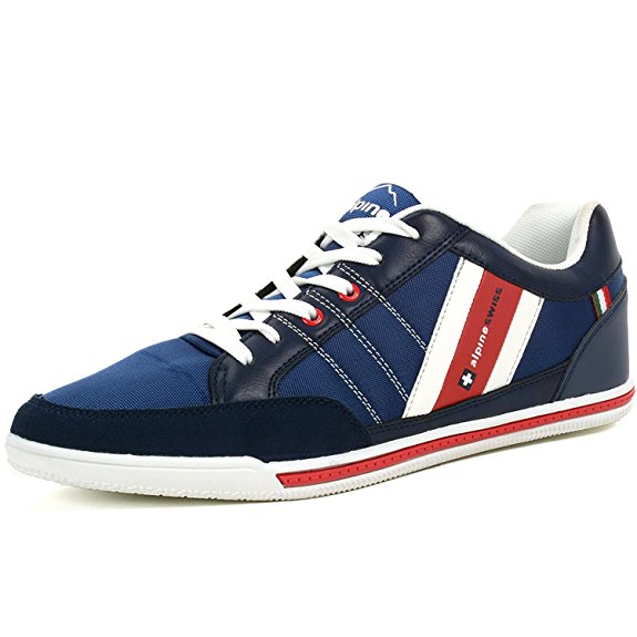 Alpine Swiss Mens Stefan Suede Trim Retro Fashion Sneakers