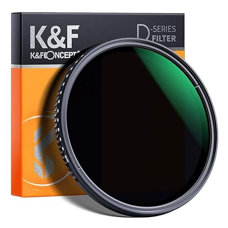 K&F Concept 58mm Variable Neutral Density ND8-ND2000 ND Filter for Camera Lenses with Multi-Resistant Coating, Waterproof