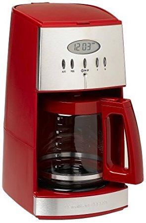 Hamilton Beach Ensemble 12-Cup Coffeemaker with Glass Carafe, Red