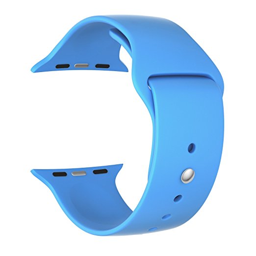 Apple Watch Replacement Band - Valuebuybuy Soft Silicone Replacement Sports Wristbands Straps for Apple Wrist Watch iWatch All Models Formal Colors S/M Size-38mm/Blue
