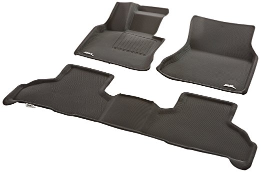 3D MAXpider All 2 Row Custom Fit Floor Mat for Select BMW X5 (F15) Models - Kagu Rubber (Black)