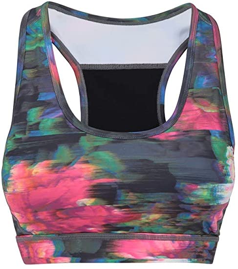 Mountain Warehouse Mesh Motion Sports Bra - Medium Support, Quick Dry, Racer Back, Mesh Panels Bralette - For Gym, Sports, Fitness