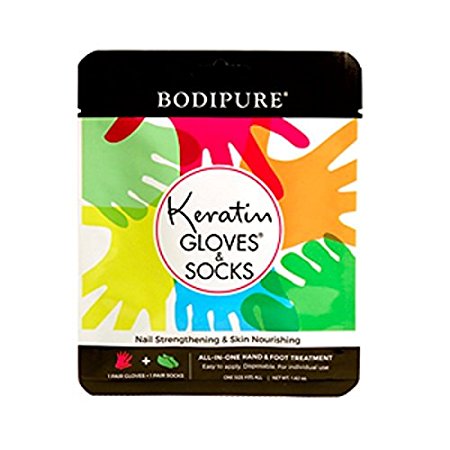 Bodipure Keratin Combo Pack Pair of Socks and Gloves