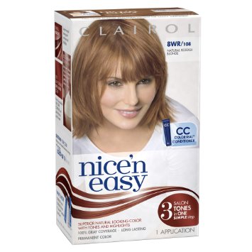 Clairol Nice N Easy Hair Color 108 Natural Reddish Blonde 1 Kit Pack of 3