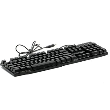 Mechanical Feeling Gaming Keyboard,MALLCROWN USB Wired LED Keyboard Backlit keyboard 3 Color Adjustment