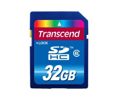 Transcend 32 GB SDHC Class 6 Flash Memory Card TS32GSDHC6