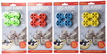 Loc A Sok Sock Locks (Pack of 40 - Green, Blue, Red and Yellow)