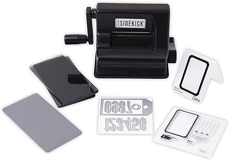Sizzix 664175 Sidekick Starter Kit Manual Embossing Die Cutting Machine, One Size, Black by Tim Holtz