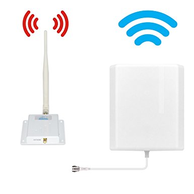 ATT T-Mobile Cell Phone Signal Booster 4G Lte Cell Signal Booster HJCINTL FDD 700MHz Home Mobile Phone Signal Booster Amplifier Kit with Panel/Whip