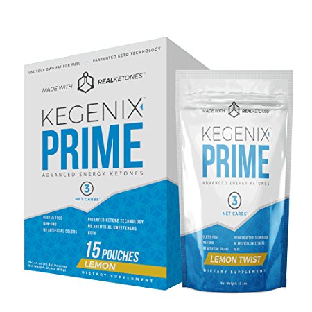 Kegenix PRIME with 41 Grams of BHB & MCT per serving. Original Patented Keto Weight Loss Dietary Supplement – Ketosis in 60 minutes Energy Powder (15 Day, Lemon Twist) …