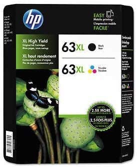 63XL High Yield Black and Tri-Color Ink Cartridges