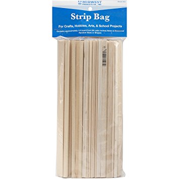 Midwest Products Project Woods Balsa & Basswood Strip Economy Bag