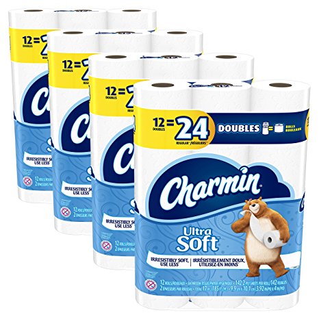 Charmin Ultra Soft Double Roll Toilet Paper, 48 Count