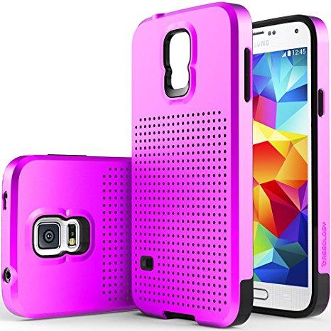 Galaxy S5 Case, Caseology [Air Mesh Series] Dual Layer Impact Resistant [Purple] [Shock Absorbent ] for Samsung Galaxy S5 - Purple