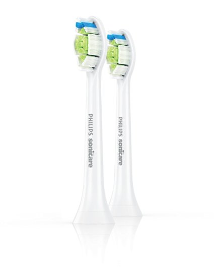Philips Sonicare DiamondClean replacement toothbrush heads, HX6062/64, White 2 count