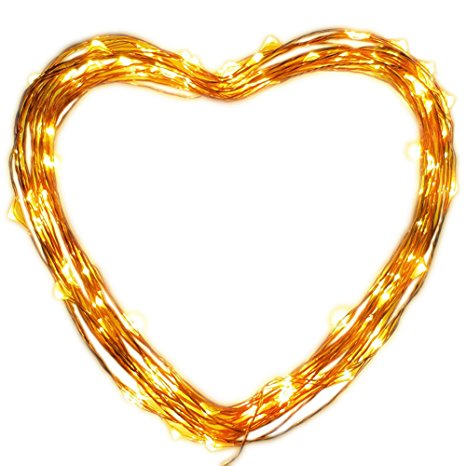 MAGIOVE Led Starry String Light Waterproof 36ft Copper Wire 120 Leds Lights Warm White