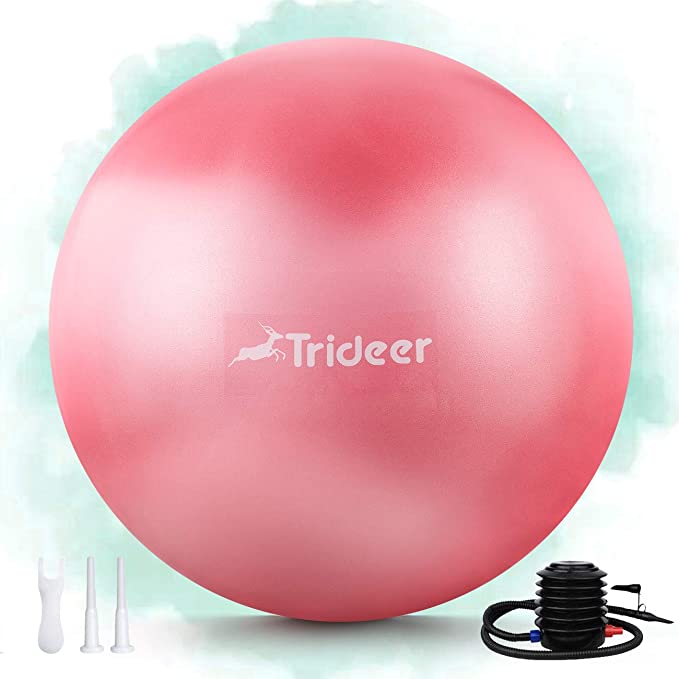 Trideer Unique-Designed Exercise Ball, Training & Yoga & Office Ball Chair, Professional Anti Burst & Non Slip Stability Ball, Quick Pump Included