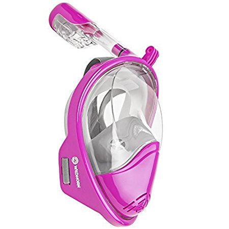 Seaview 180° GoPro Compatible Snorkel Mask- Panoramic Full Face Design. See More With Larger Viewing Area Than Traditional Masks. Prevents Gag Reflex with Tubeless Design…