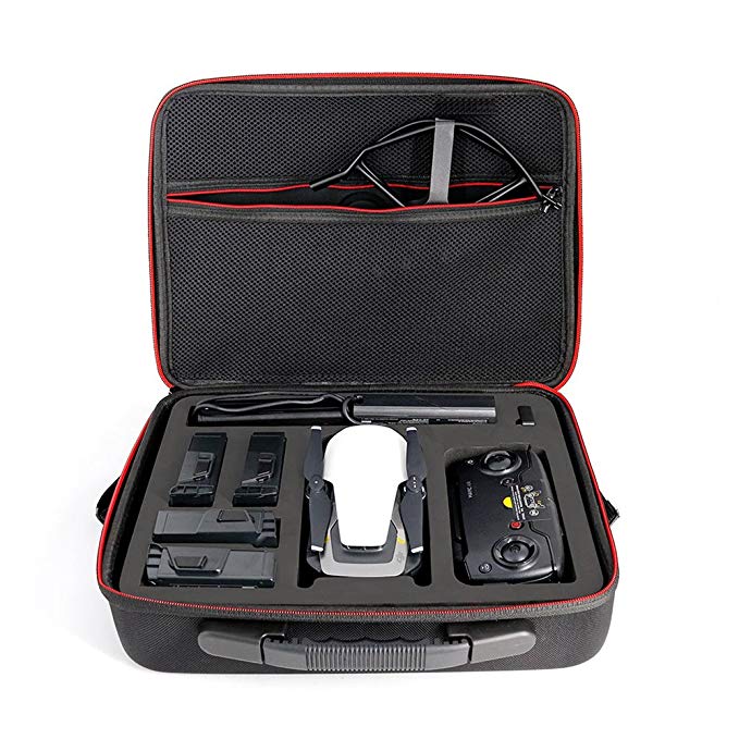 Powerextra Waterproof Carry Case for DJI Mavic Air, Fly More Combo, Onyx Portable Quadcopter Drone