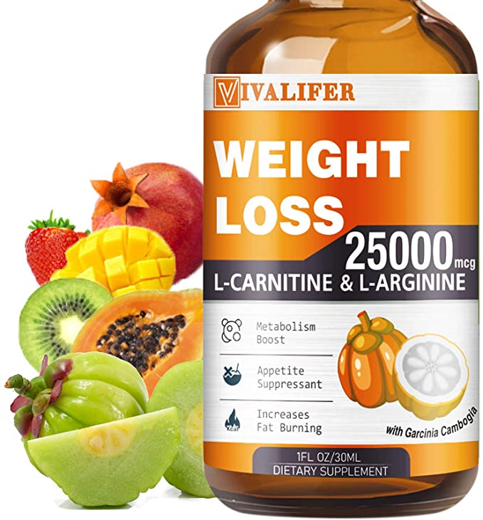 Weight Loss Drops, Keto Diet Drops for Fat Burner, Natural Metabolism Booster and Appetite Suppressant Supplement, Slimming Liquid with L-Carnitine, L-Arginine, 1 Fl Oz