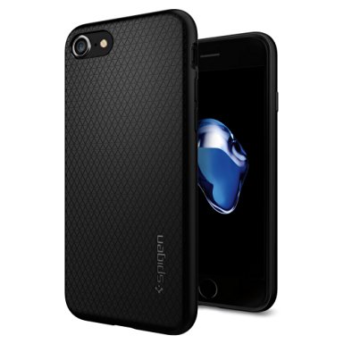 iPhone 7 Case, Spigen [Liquid Armor] Soft [Black] Premium Flexible Soft TPU Case for Apple iPhone 7 (2016) - (042CS20511)