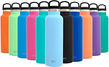 Simple Modern 20oz Vacuum Insulated Stainless Steel Water Bottle - Ascent Narrow Mouth Thermos Travel Mug - Double Walled Flask - Powder Coated Hydro Canteen