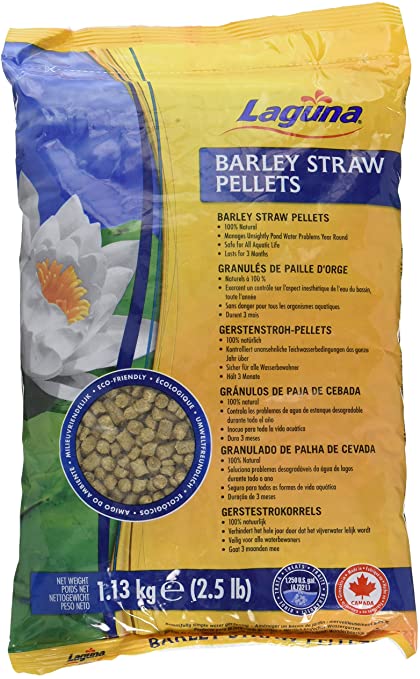 LAGUNA Barley Straw Pellets, 2-1/2-Pound with Mesh Bag, 1.13 kg (Pack of 1)