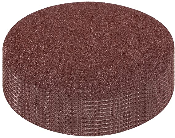 uxcell 10Pcs 7 Inch Hook and Loop Sanding Disc 40 Grits Flocking Sandpaper for Random Orbit Sander