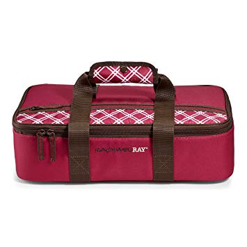 Rachael Ray 5050RR2583 Lasagna Lugger, 16.5" x 10.5" x 4", Burgundy