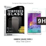 Galaxy Note 4 Screen Protector iMacket  Ultra Clear Tempered Glass Screen Protector for Samsung Galaxy Note 4 03mm Thickness 25D Round edge 9H Hardness Oleophobic