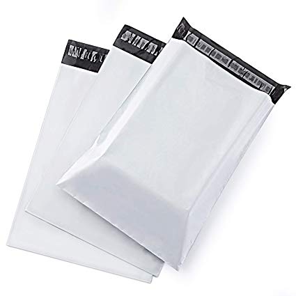 MoTffice Poly Mailer Envelopes Bags White 10.24x13.4 inch Waterproof Opaque Anti-Stretch Tear-Resistant Mail Bag (20 Pack）