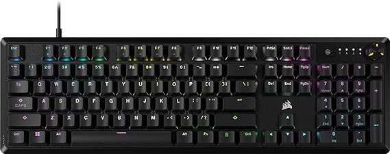 CORSAIR K70 CORE RGB Mechanical Gaming Keyboard - CORSAIR Red Linear Keyswitches - Sound Dampening - Media Control Dial - iCUE Compatible - QWERTY NA Layout - Black