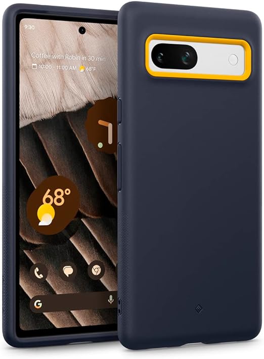 Caseology Nano Pop for Google Pixel 7a case 5G [Military Grade Drop Tested] Dual Layer Silicone Case (2023) - Blueberry Navy