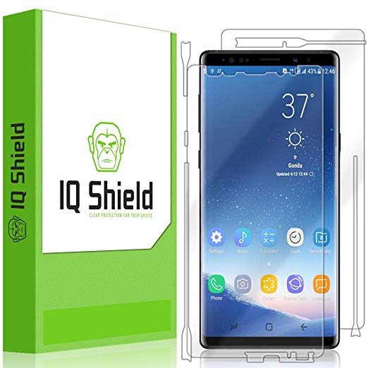 Galaxy Note 9 Screen Protector, IQ Shield LiQuidSkin Full Body Skin   Full Coverage Screen Protector Galaxy Note 9 HD Clear Anti-Bubble Film