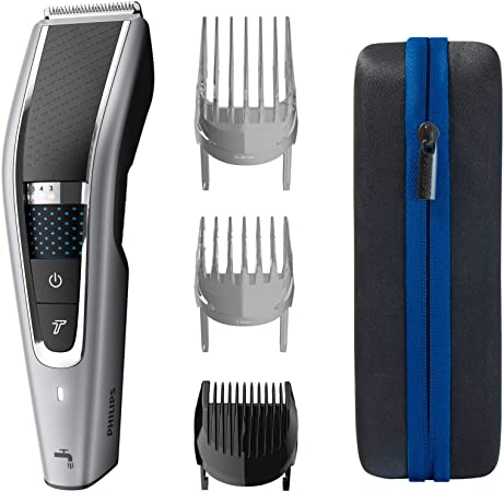 Philips HAIRCLIPPER Series 5000 HC5650/15 hair trimmers/clipper Black,Silver HAIRCLIPPER Series 5000 HC5650/15, Black,Silver, 0.5 mm, 2.8 cm, 4.1 cm, Stainless steel, Battery