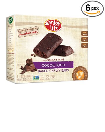 Enjoy Life Baked Chewy 1 Ounce Bars, Gluten Free, Dairy Free, Nut Free & Soy Free, Cocoa Loco, 5 Count (Pack of 6)