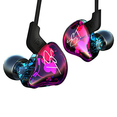 Dilvpoetry KZ ZST Dynamic Hybrid Dual Driver in Ear Earphones with Mic (Colorful)