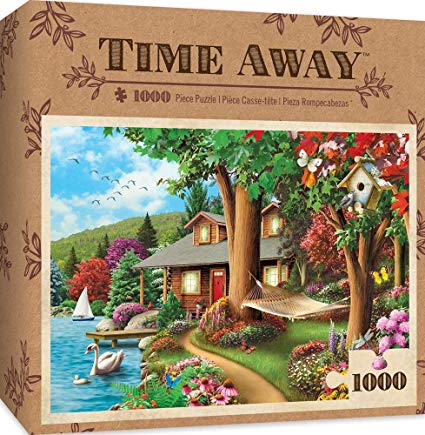 MasterPieces Time Away Around the Lake Cabin Lake Scene Jigsaw Puzzle by Alan Giana, 1000-Piece