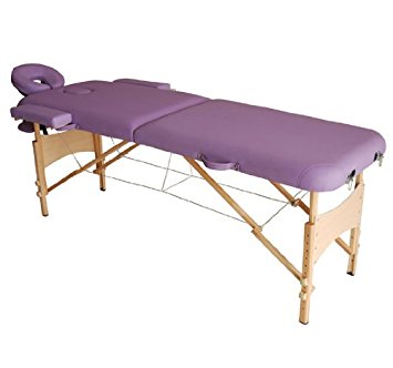 Homcom Massage Table Bed Couch Beauty Bed 2 Section Therapy Bed Lightweight Portable Folding Purple New