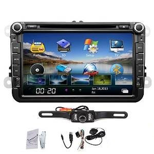 Ouku® Rearview Camera Included !!!　8 Inch Car GPS Navigation DVD CD Player Radio Stereo For Volkswagen VW Jetta Golf Skoda Passat Seat Head Unit Canbus＋Free 4GB GPS Card & US CANADA Map Free Rear view Backup Cam