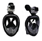 Octobermoon Snorkel Surface Scuba Mask with Gopro Dry Full Face Diving Mask for Action Camera