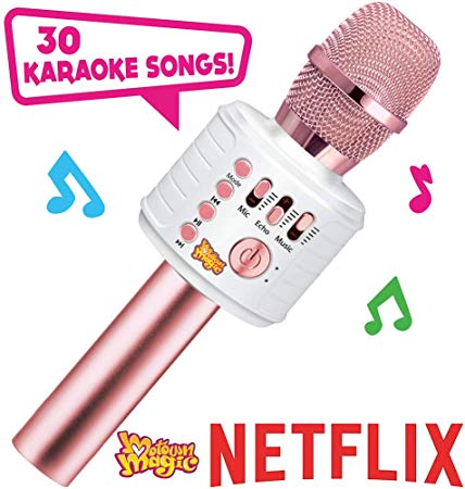 Motown Magic Bluetooth Karaoke Microphone, Pink, for Girls, for 4 5 6 7 8 Year Old Girls