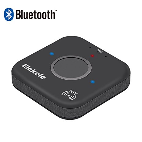 Elekele NFC-Enabled Bluetooth Adapter, APTX LL Bluetooth 4.2 Receiver Dual channels 3.5mm Wireless Stereo Audio Adapter